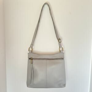 Hobo Authentic Lorna Bag 2010 Smooth soft Taupe Grey Polished classy